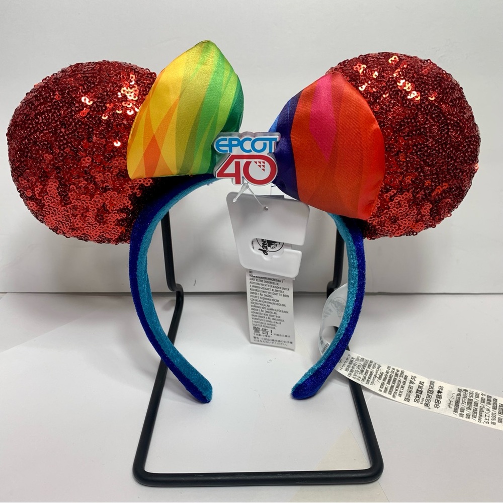 NWT. Disney Epcot rainbow ears headband. Celebrate the 40th anniversary